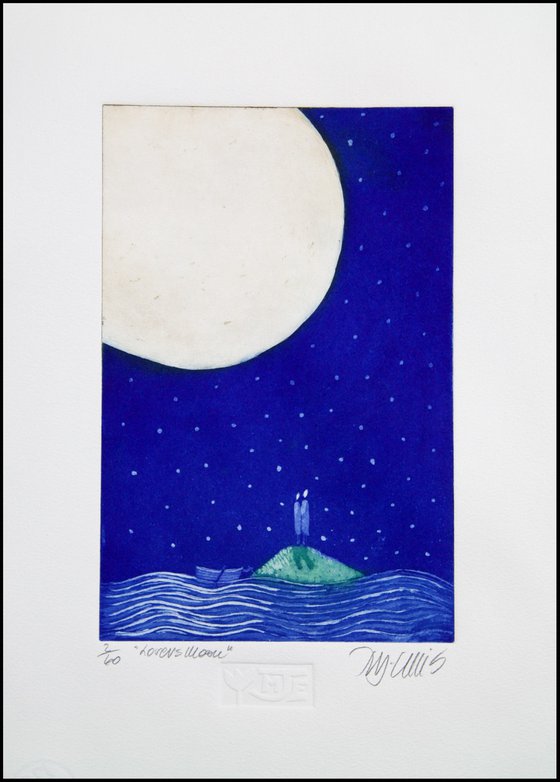 Lovers Moon, aquatint etching