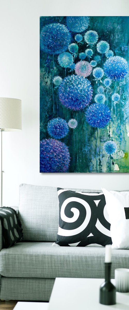 Blue flowers by Aleksandr Neliubin