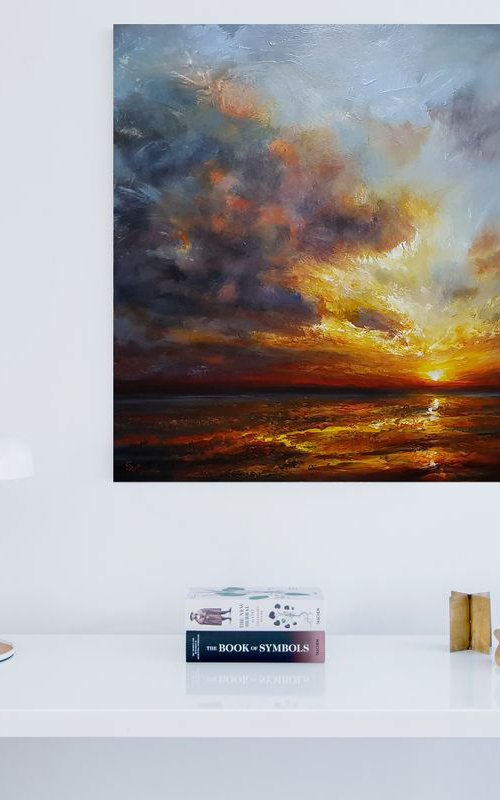 "Seize the moment.......until it's too Late" Large painting 80x80cm by Ivan  Grozdanovski