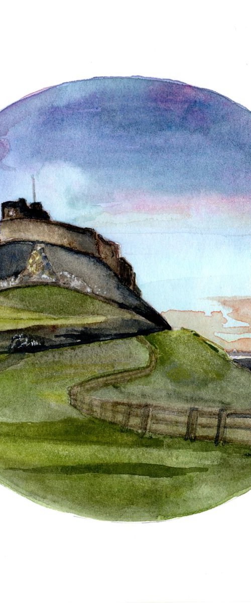 Lindisfarne Castle Evening by Eleanore Ditchburn