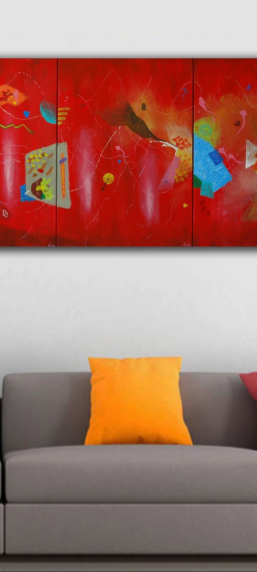 Elements Of Life IV. Triptych by Rumen Spasov