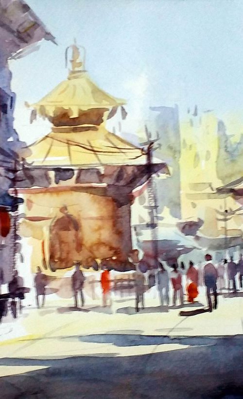 Morning Busy Street by Samiran Sarkar