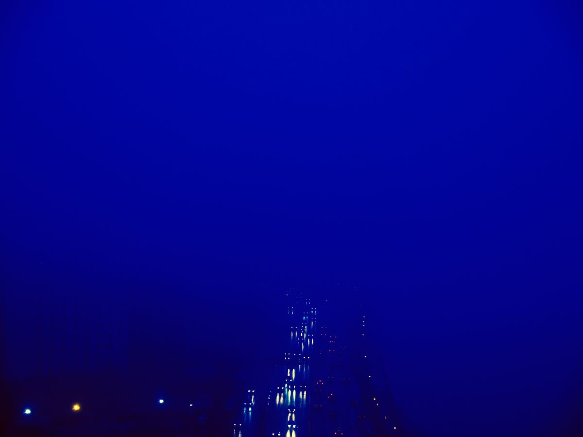 BLUE FOG # 525 - framed photograph by LEV GORN