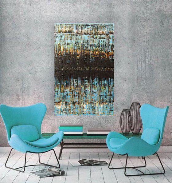 REFLECTIONS 90x60 MODERN ABSTRACT FREE SHIPPING