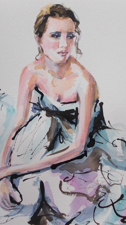 Ballerina Watercolor Series by Antigoni Tziora