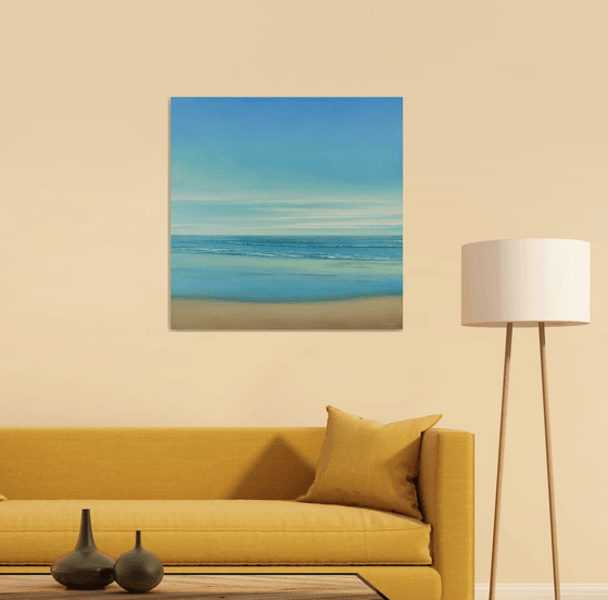 Beach Reflections - Blue Sky Seascape