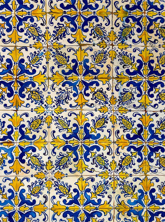 Blue and Yellow Azulejo Tiles