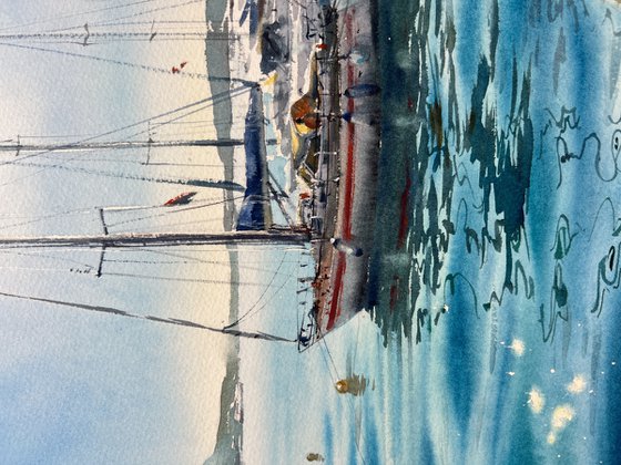 Yachts at anchor  #15