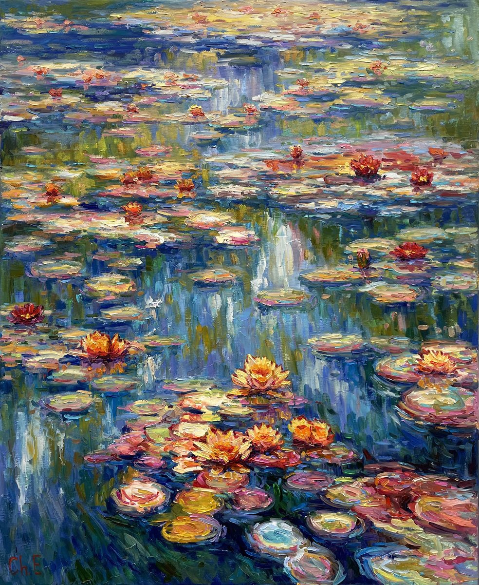 Water Lilies By Evgeny Chernyakovsky, 25 X 31, Artwork For Sale On Artfinder
