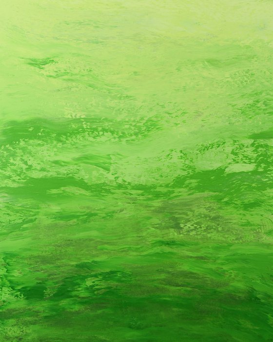 Vibrant Green - Modern Green Field Abstract