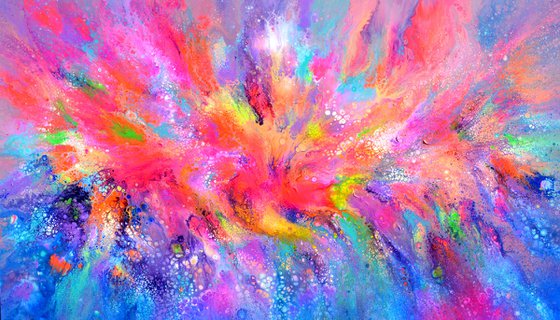 Flowing Energy 61 - Large Colorful Abstract