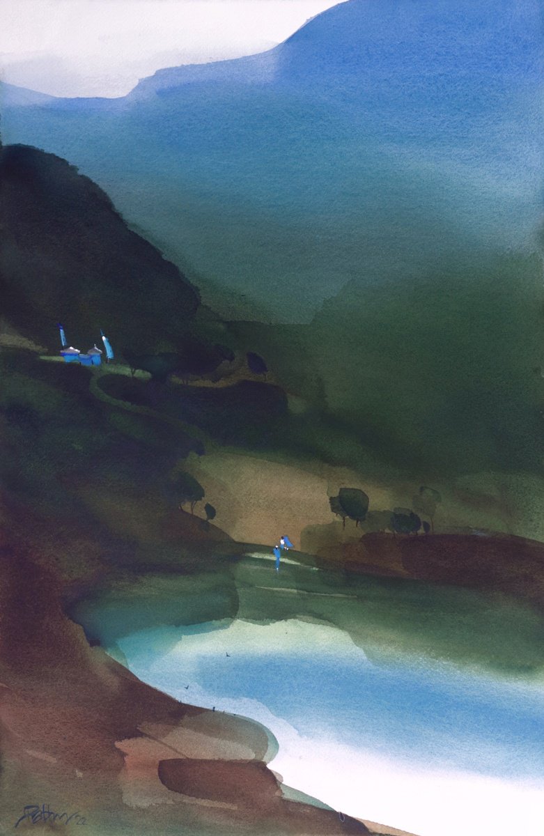 Blue waters, green valley by Prashant Prabhu