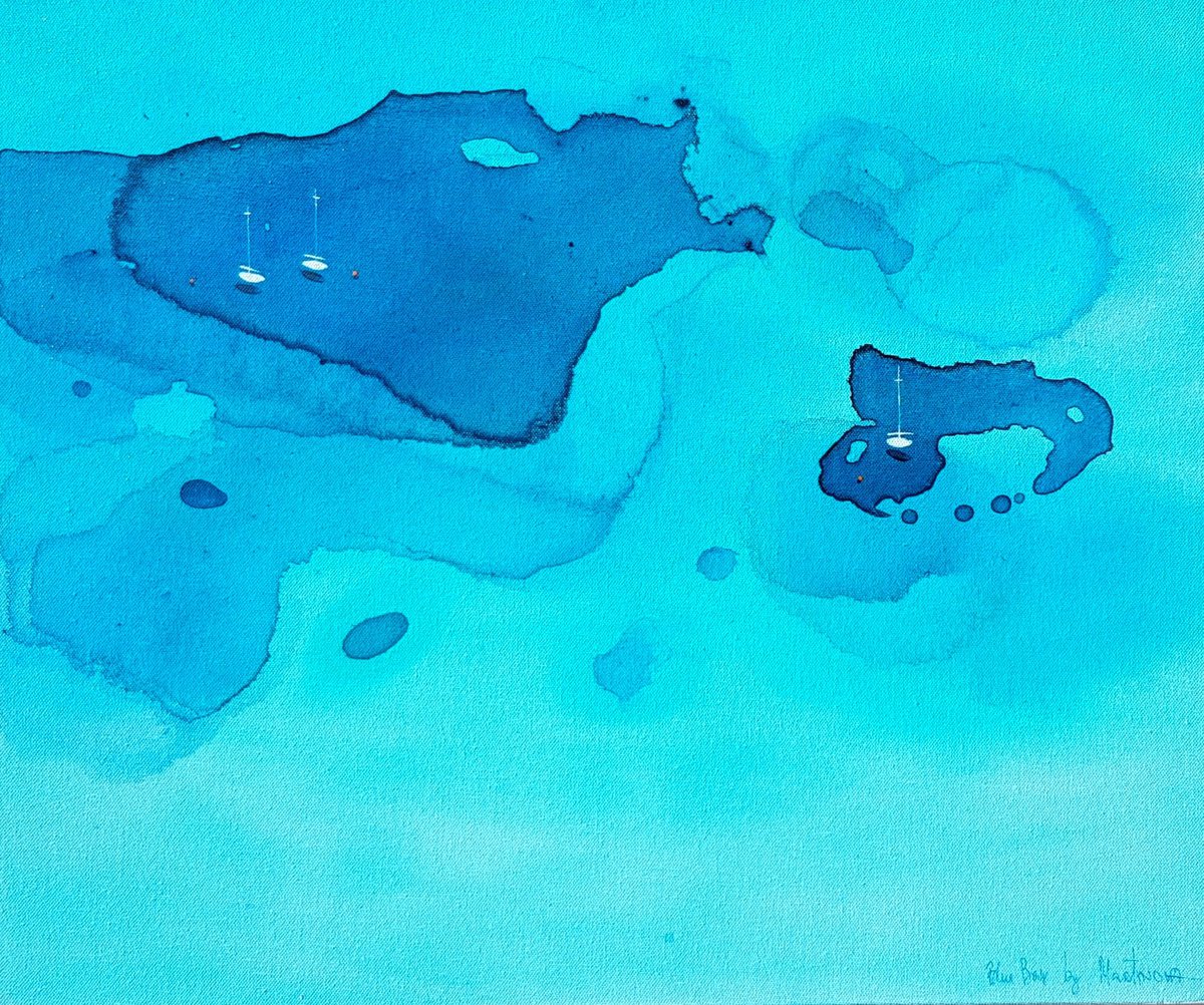 Blue Bay | Ke Waena 50x60cm by Yuliya Martynova