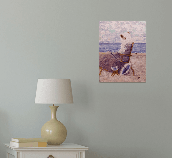 The woman on the seashore../free shipping in USA