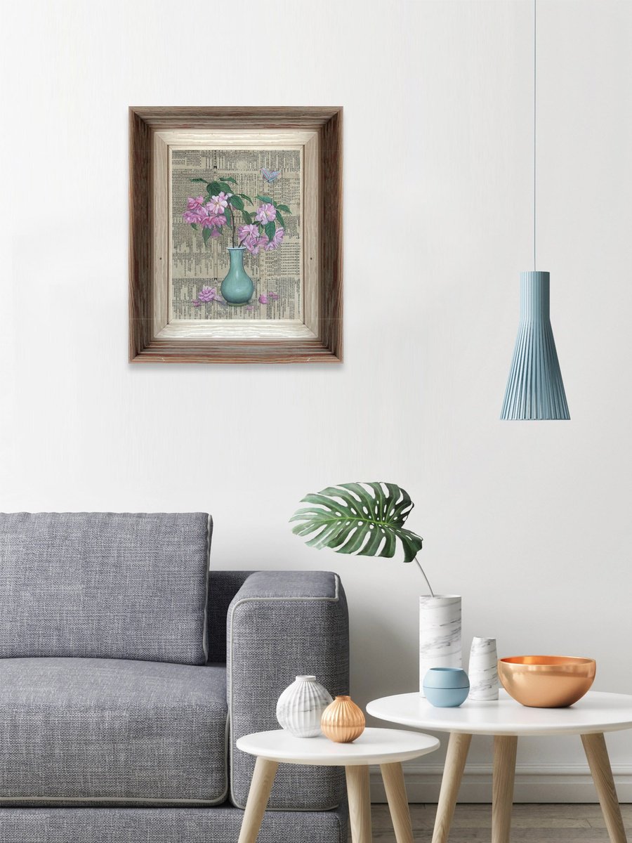 Photorealistic Botanical Oil Painting By Zhao Hui Yang, 12 X 16", Spring Party ( Original ), Original Artwork