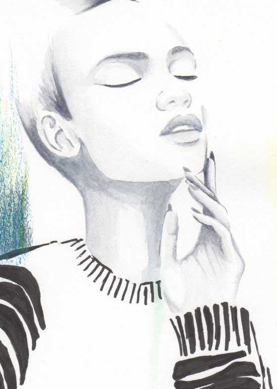 contemporary female fashion illustration