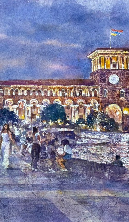 The Square in the Evening by Peto Poghosyan