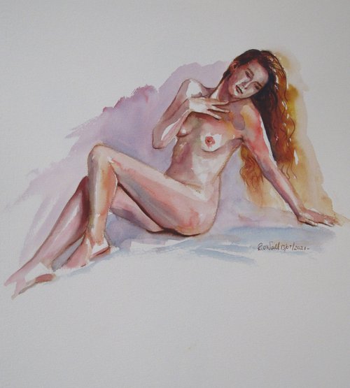Seated female nude by Rory O’Neill