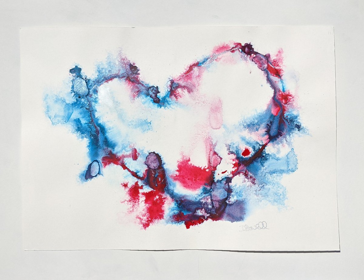 Mercutio, part of the Romeo and Juliet Abstract heart painting collection by Dianne Bowell