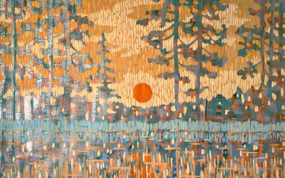 Pine Forest By The River