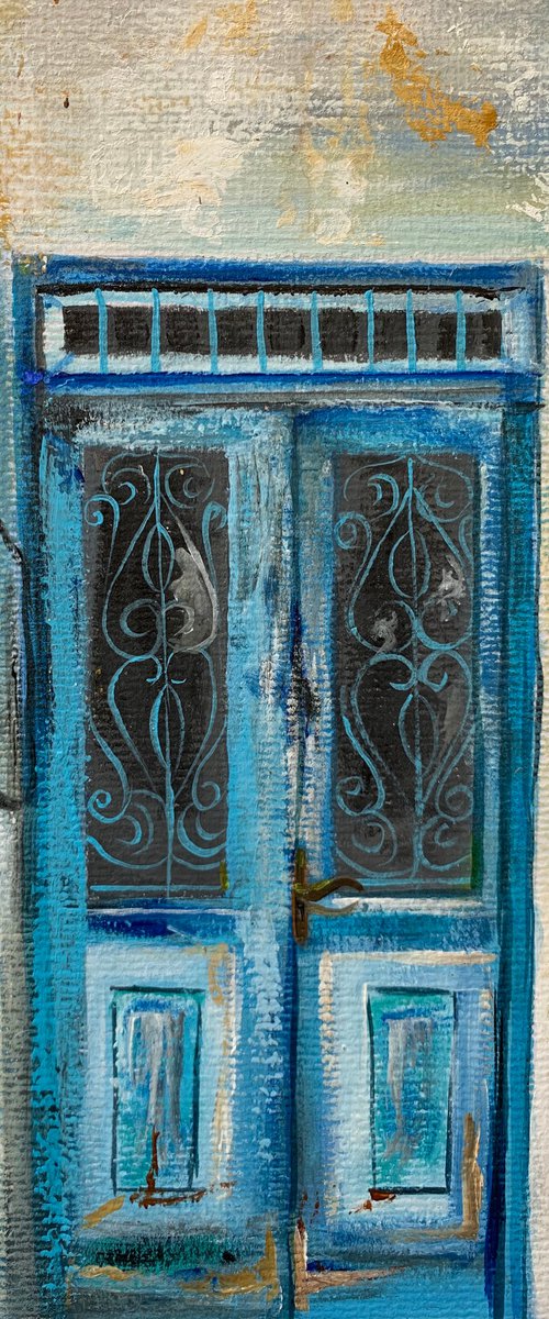 Old blue door by Amita Dand