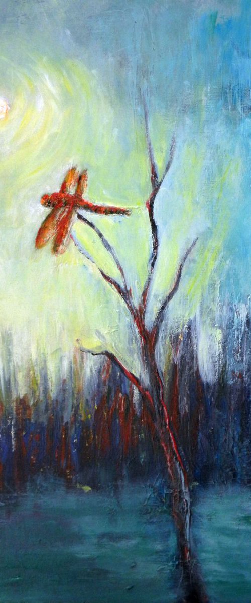 Dragonfly in Marsh 30x24 by BenWill