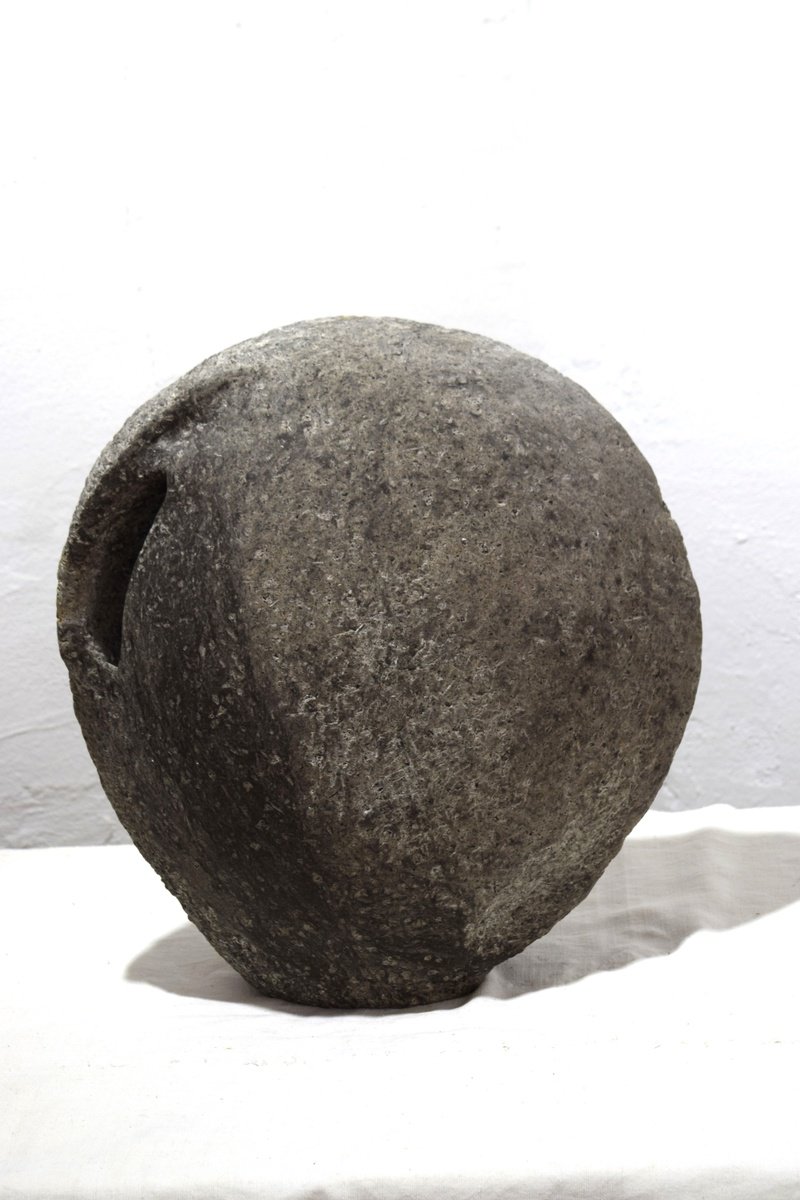 Still Life Stone Sculpture By Antonio Mele, 17 X 18, Ear, Original Artwork