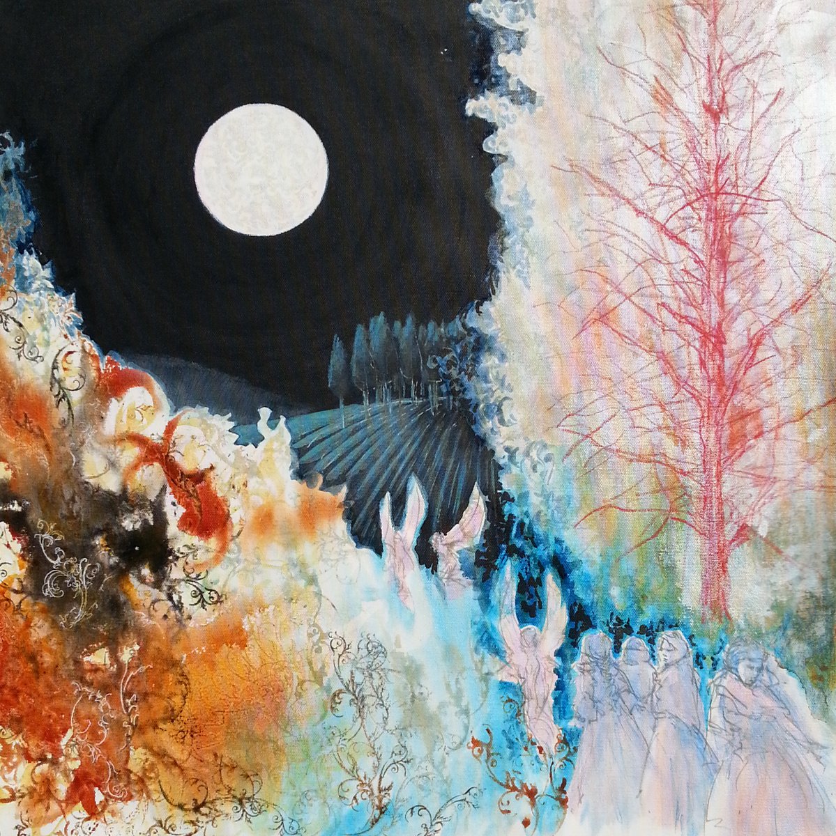 Painting , Walpurgis Night By Fabienne Monestier, 24 X 24, Artwork For Sale On Artfinder