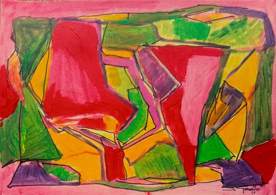 Yesterday - original abstract