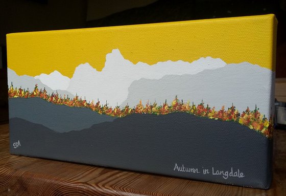 Autumn in Langdale, (Miniature) The Lake District