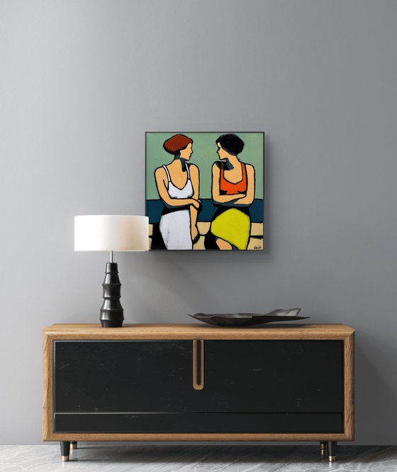 "Gossip Girls" 12x12in