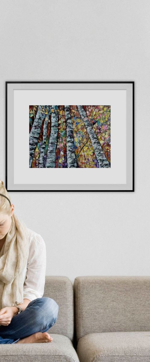 White Trees by Lena Owens at OLena Art