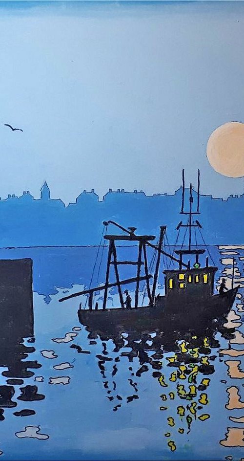 nocturne: anstruther harbour by Colin Ross Jack