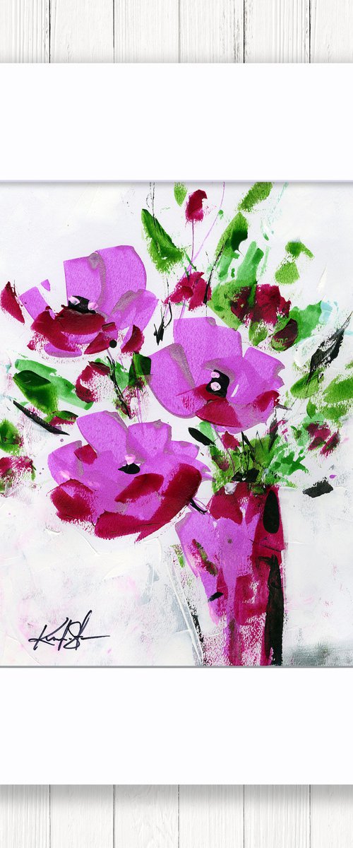 Blooms Of Joy 6 - Vase Of Flowers Painting by Kathy Morton Stanion by Kathy Morton Stanion