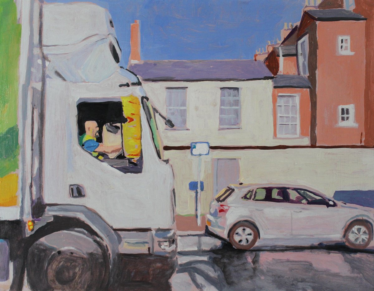 Impressionistic Landscape Acrylic Painting By Emma Cownie, 14 X 11, Fresh Produce, Original Artwork