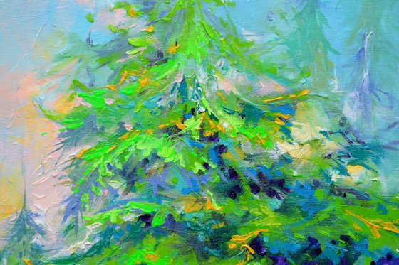 Stream in the Fir Forest