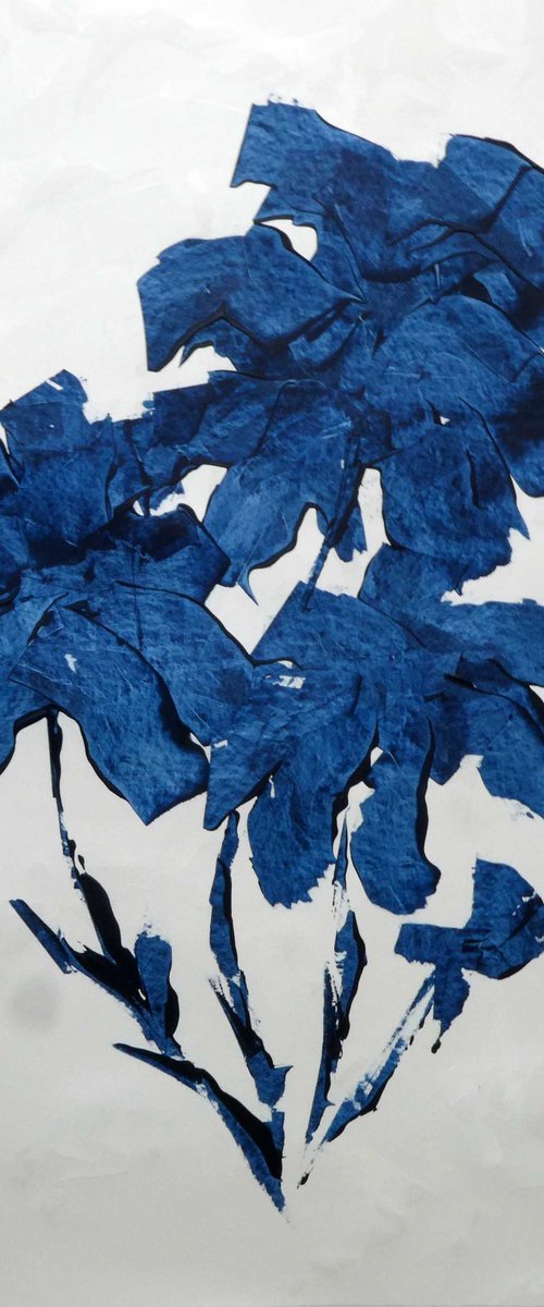 Blue Floral 1 by oconnart