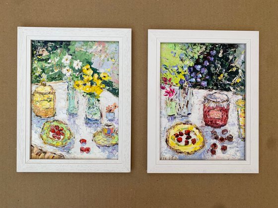 Still life with cherries