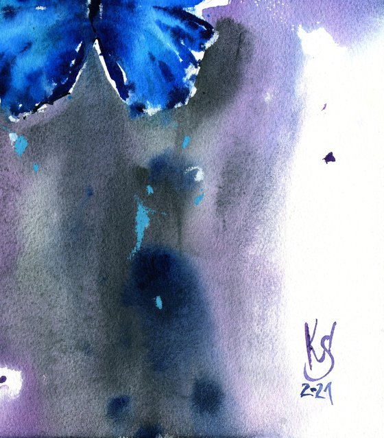 "Blue morpho butterfly "Original watercolor painting