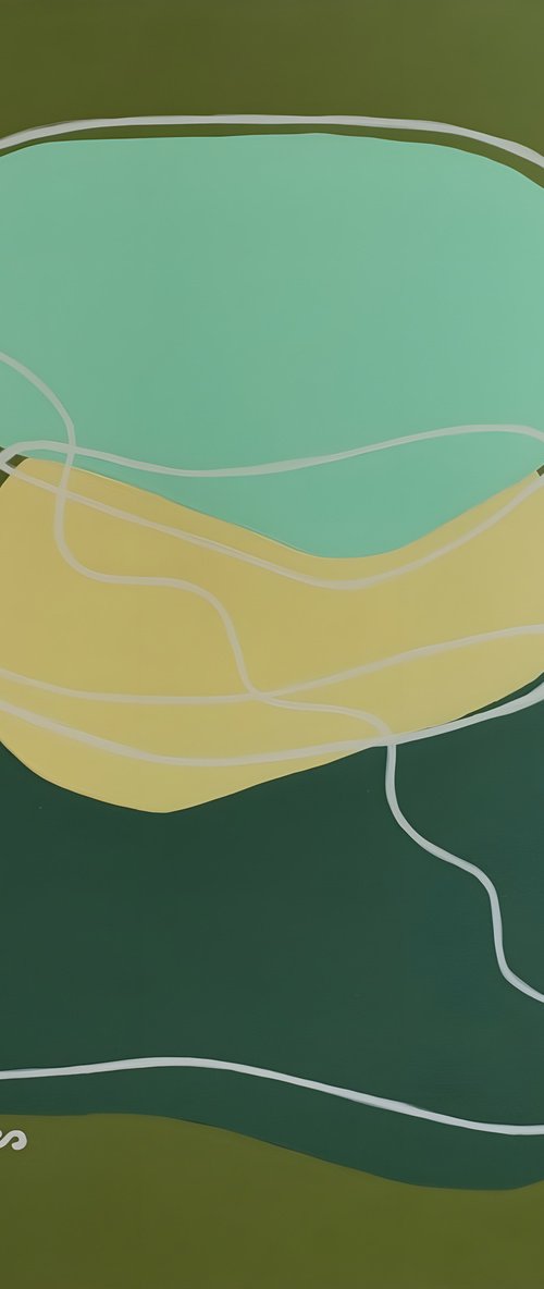 Zen Minimalism. Stones in Olive Garden by Vafa Majidli