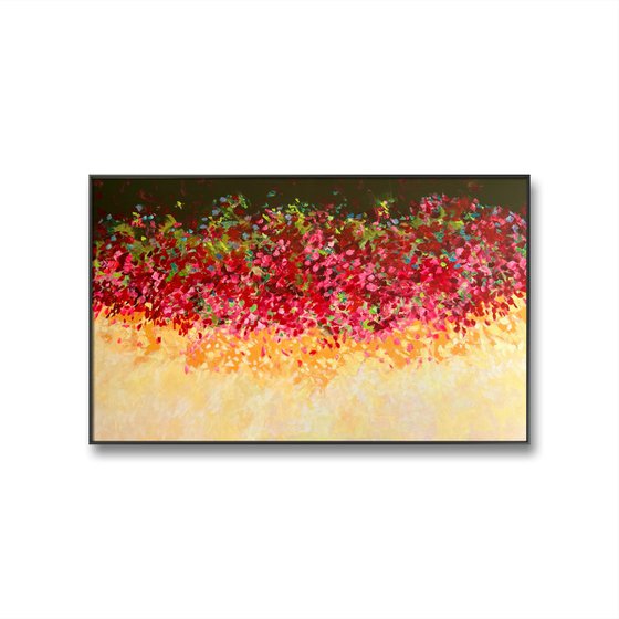 Love Delights! Pink and Yellow abstract! Bougainvillea art