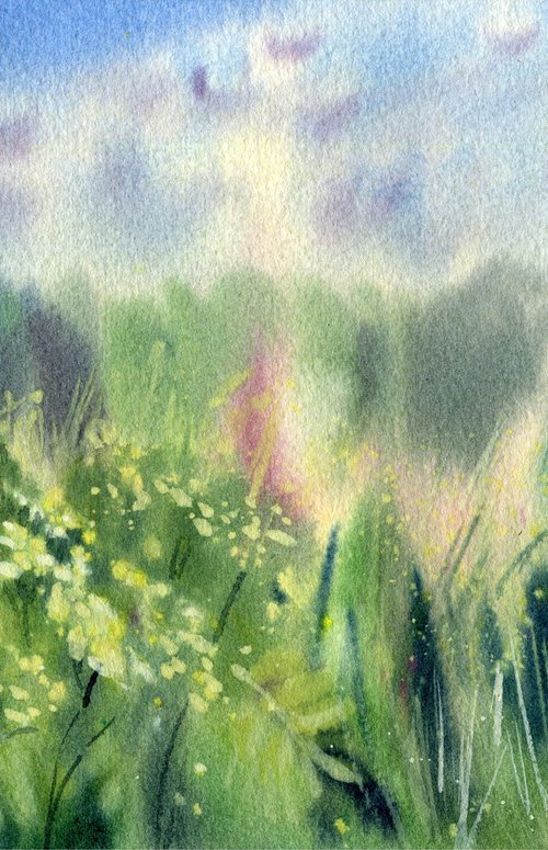 Landscape summer field by SVITLANA LAGUTINA