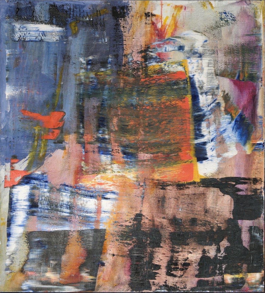 Organic Abstract Oil Painting By Florina Breazu, 39 X 43, Reverse/Simmetry Iv, Original Artwork