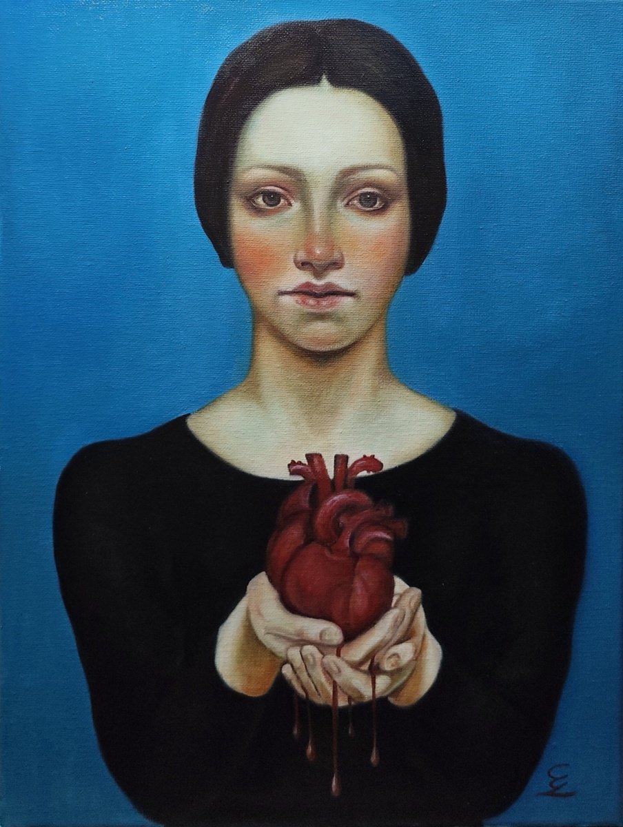 Surrealistic Oil Painting , The Unveiled Truth By Veronica Ciccarese, 12 X 16, Artwork For Sale On Artfinder