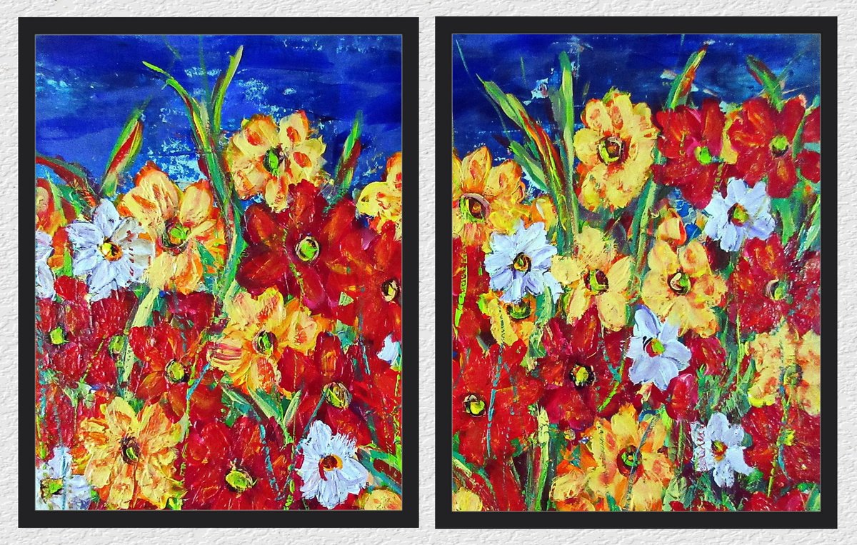 FLOWERS DIPTYCH, framed by Tomas Gorjanc - Tomo