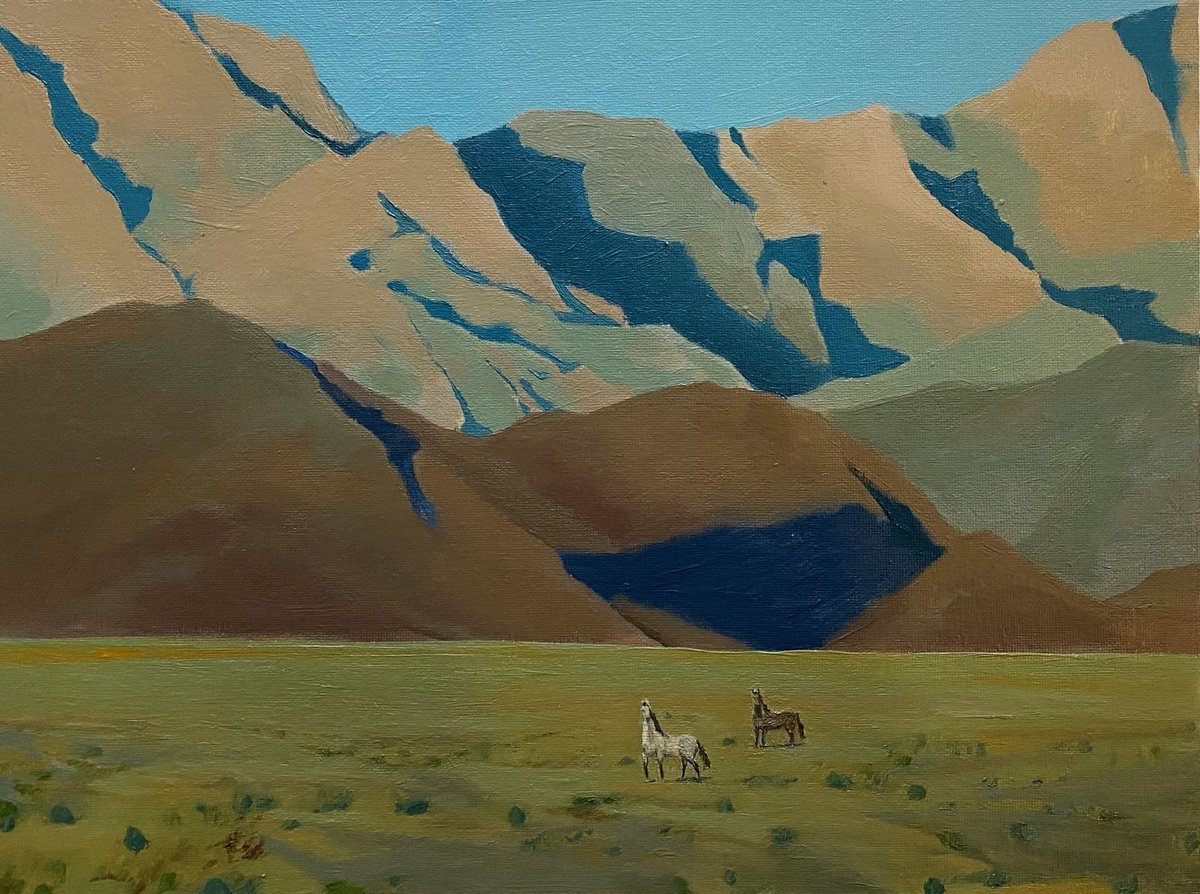 Impressionistic Landscape Oil Painting By Bohdan Vykhrenko, 16 X 12, Great Valley, Original Artwork