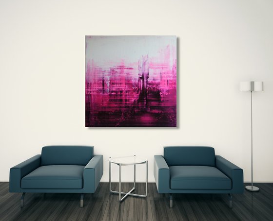 She Likes To Dream In Pink III - 100 x 100 cm - XXL (40 x 40 inches)