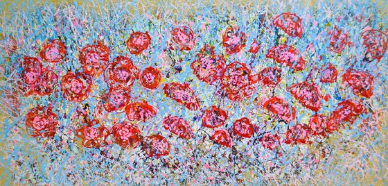 Cherry Red Poppy Meadow