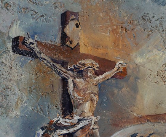Crucifix Of Havihegy, Pécs  (hot wax on OSB)