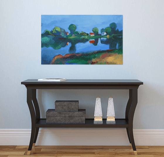 Twilight on the Canal. Dnipro Bay